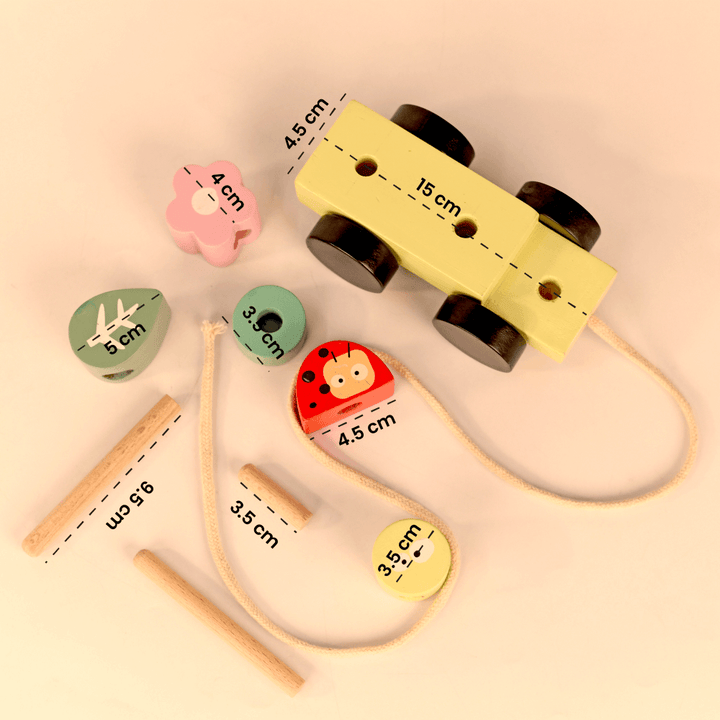 Playbox Wooden Pull Along Forest Toy Set