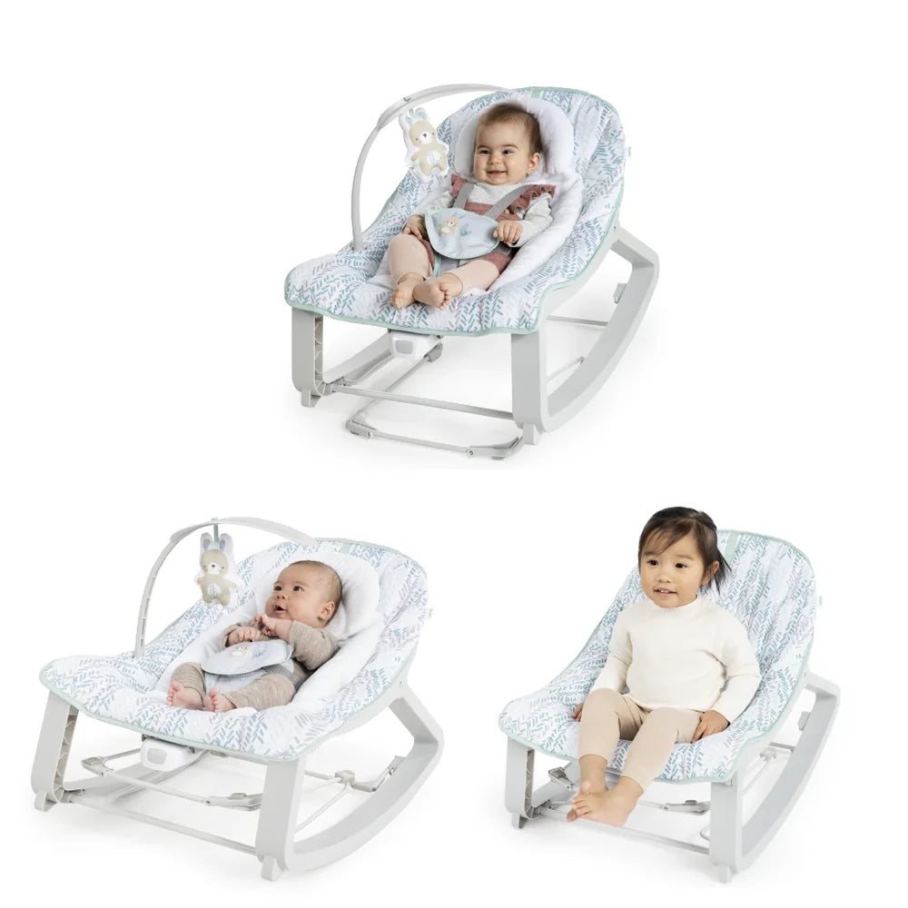 Ingenuity Keep Cozy 3-in-1 Grow with Me Baby Bouncer, Rocker &amp; Toddler Seat with Soothing Vibrations, 0 - 30 months - Spruce