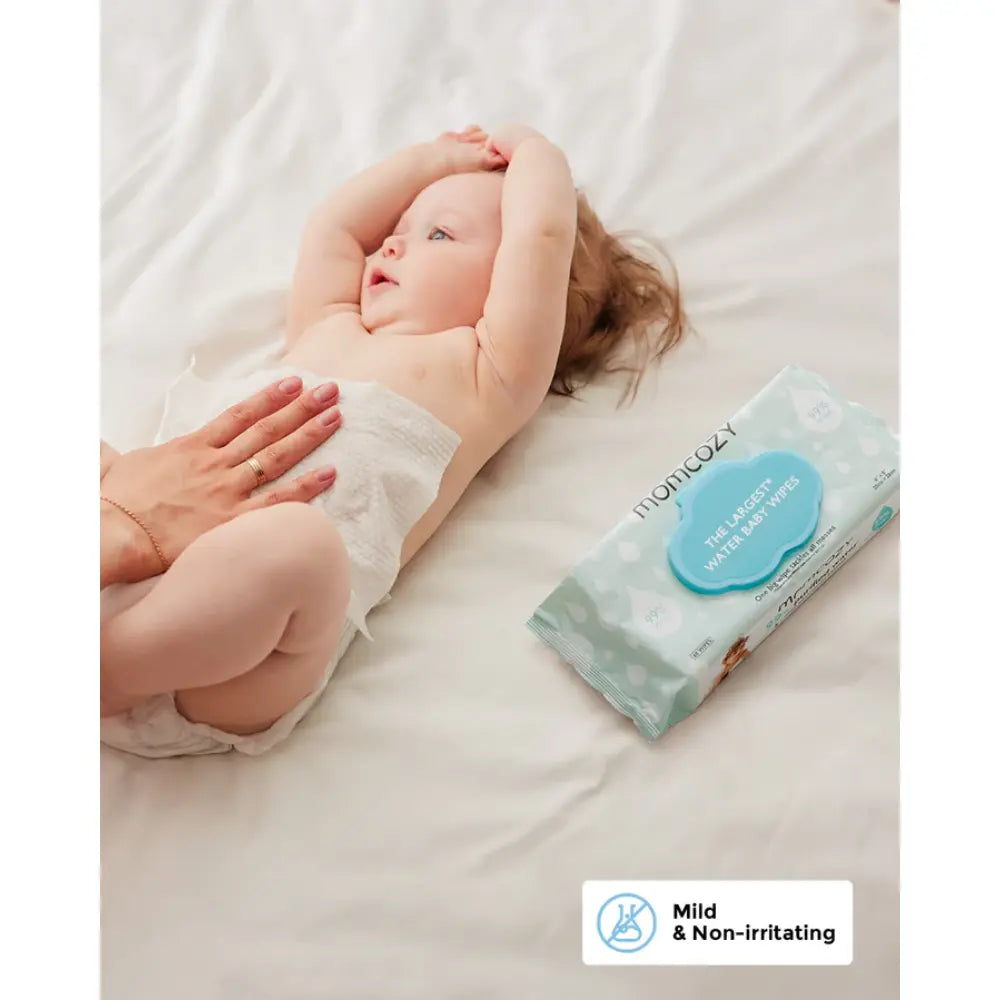 Momcozy Water Wipes-Extra Large Size Design- 60 count 1 Pack