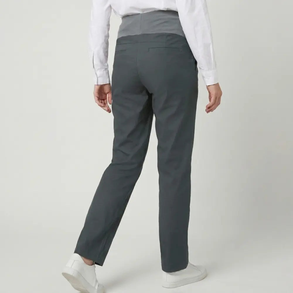 SOL MAMA Drawstring Over Bump Pants - Dark Grey