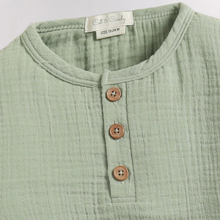 Cot &amp; Candy Baby Organic Boys Cordset - Sage