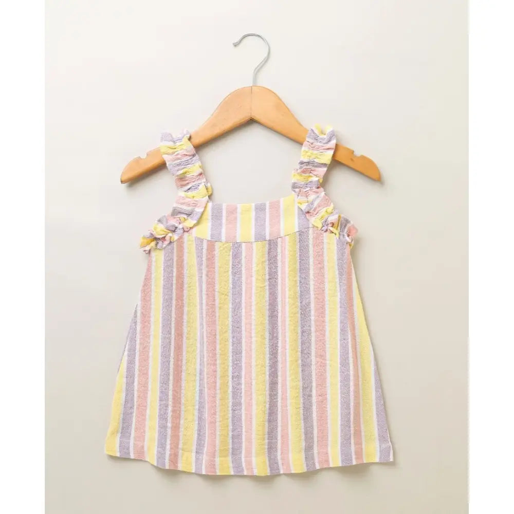 Sweetlime By AS Multicoloured Striped Blouse with a Bloomer