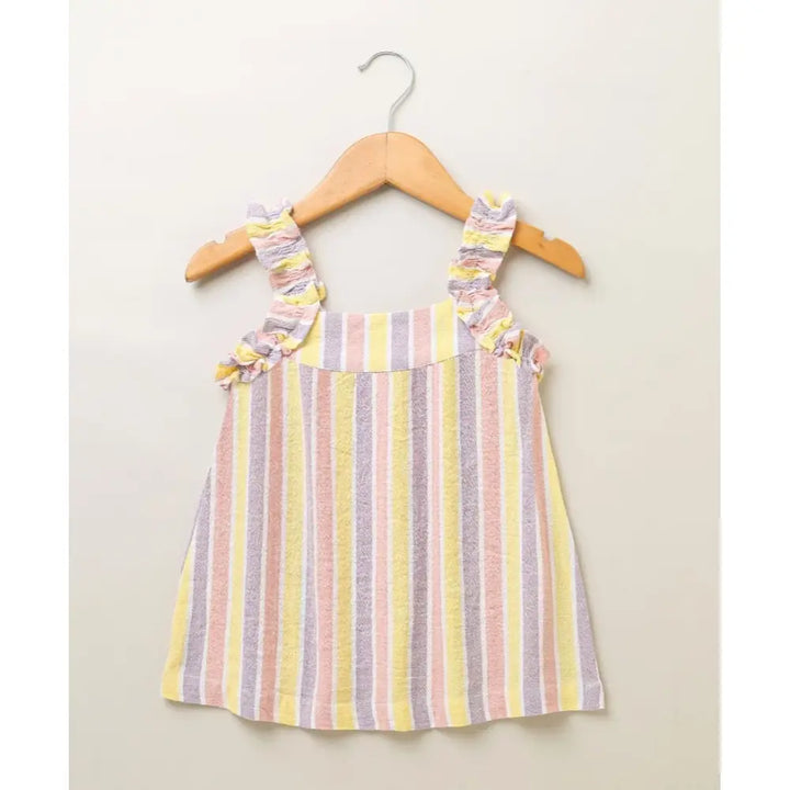 Sweetlime By AS Multicoloured Striped Blouse with a Bloomer