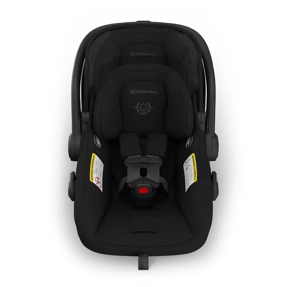 UPPAbaby Mesa V3 Newborn Car Seat with Safety Base, Rear Facing for Infants, Easy Installation, Carry Handle with Sun Canopy, Suitable from Birth - James/Black