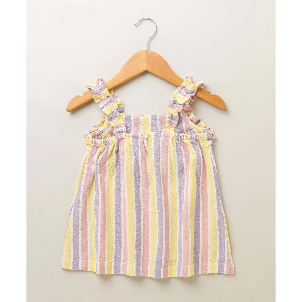 Sweetlime By AS Multicoloured Striped Blouse with a Bloomer