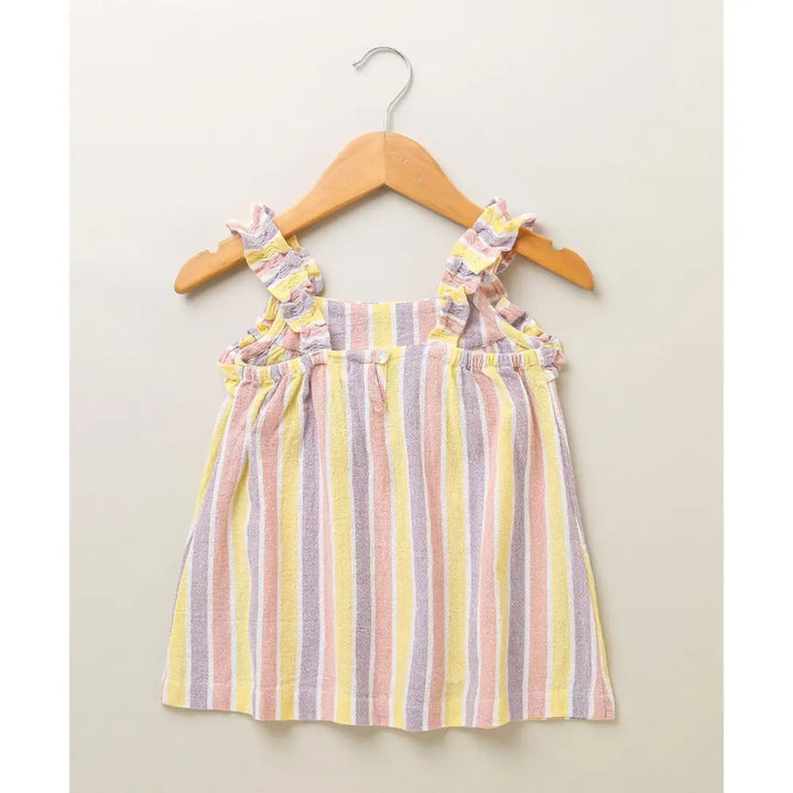 Sweetlime By AS Multicoloured Striped Blouse with a Bloomer