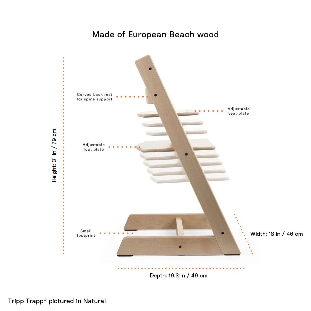 Stokke Tripp Trapp® Oak Wood Chair For Life