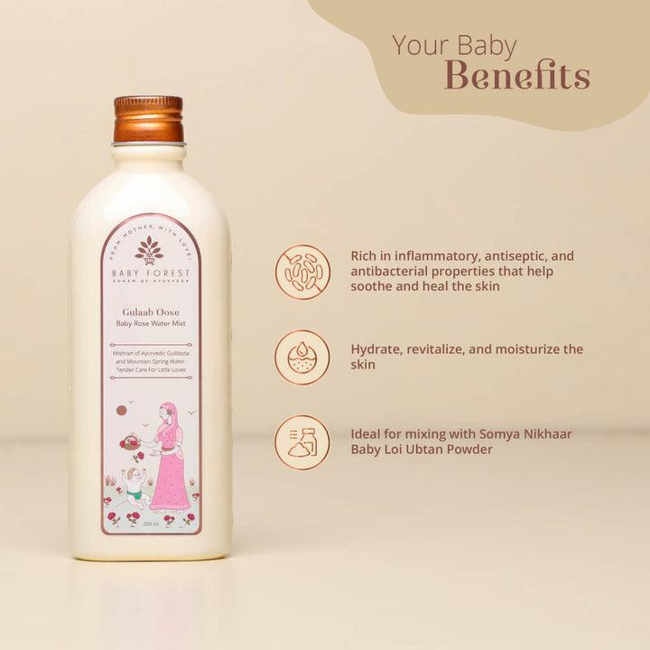 Baby Forest Gulaab Oose Baby Rose Water Mist - 200ml