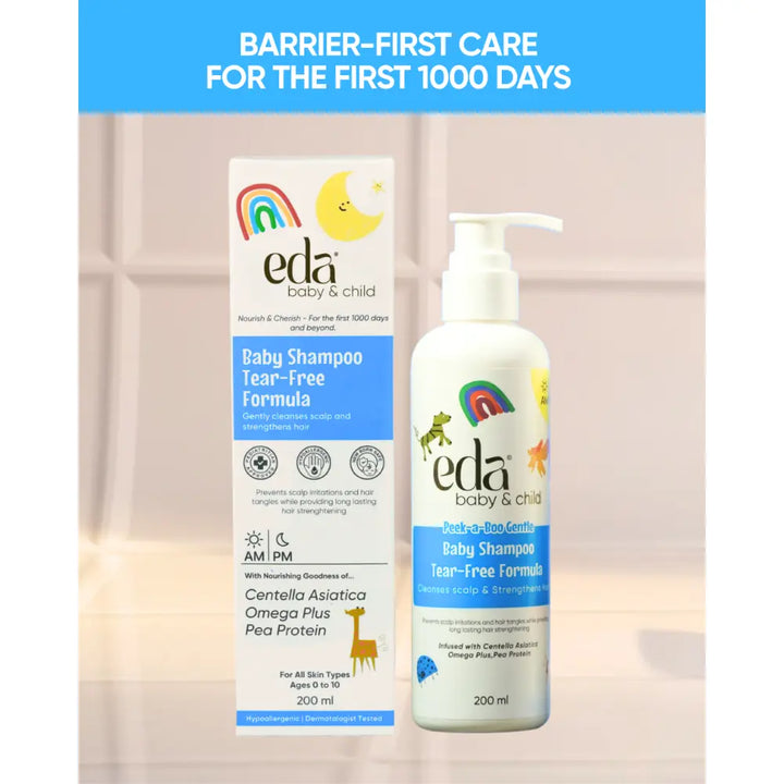 Eda Baby &amp; Child Peek-a-Boo Gentle Baby Shampoo | Mild &amp; Tear-Free Formula for Soft and Healthy Hair