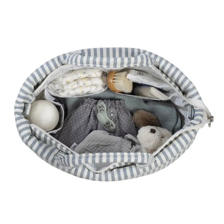 Walking Mum Praliné Matcha Diaper Bag with Changing Mat, Water-Resistant Maternity Bag with Insulated Bottle Pocket, Wet Pocket, Multiple Organisers &amp; Stroller Straps