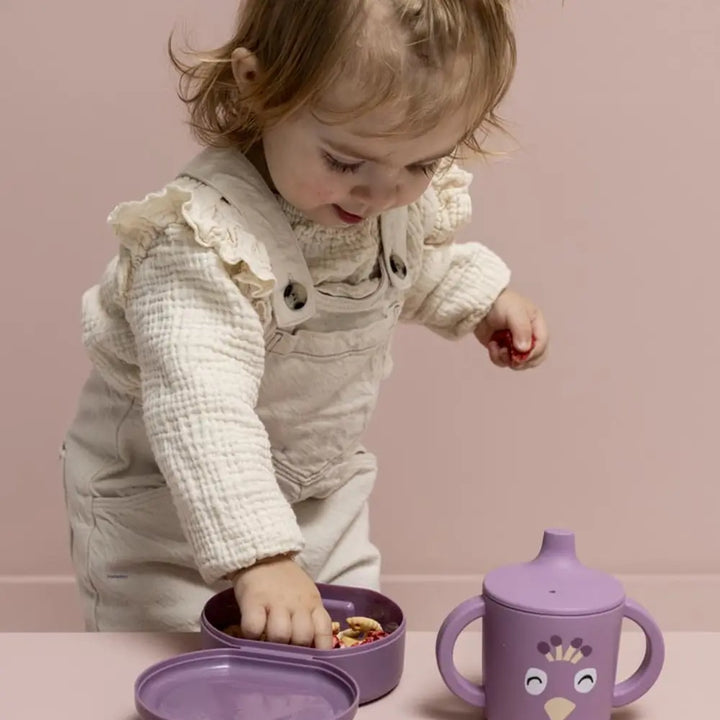 Trixie Kids Snack Box Set | 2-Piece Lunch &amp; Snack Storage Boxes with Easy Clip Closure, Dishwasher-Safe Design for School &amp; Travel | 3 Years Onwards | Mrs. Peacock