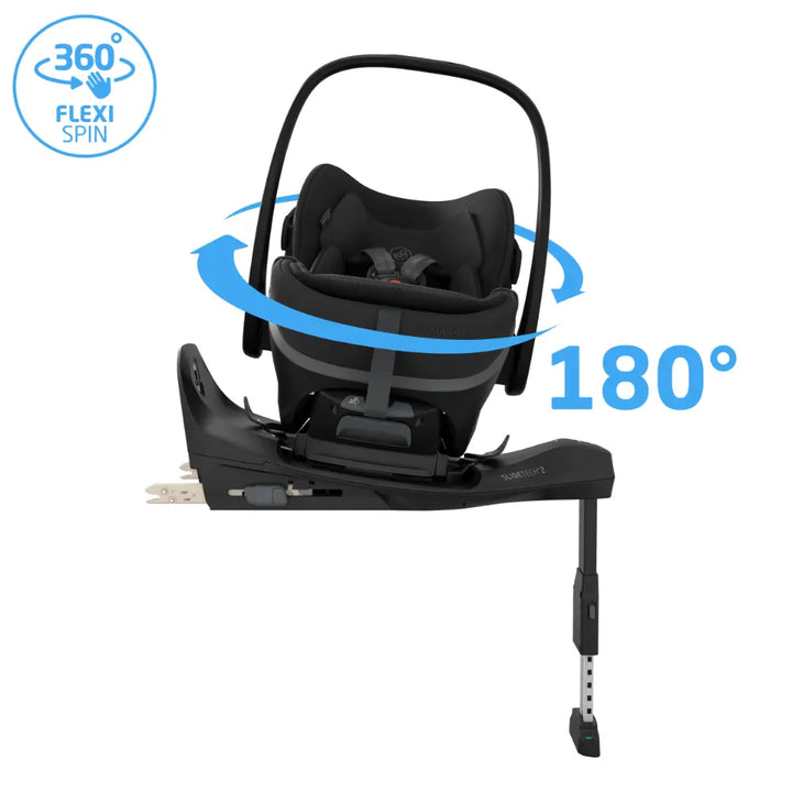 Maxi-Cosi Pebble Slide Pro i-Size, Newborn Car Seat, SLIDETECH®2 Sliding Car Seat Technology, Rear Facing, Full Lie-Flat Recline, Side Impact Protection, Climaflow Ventilation, Lightweight at 3.9Kg, Travel Friendly, 0-24 Months - Onyx Black