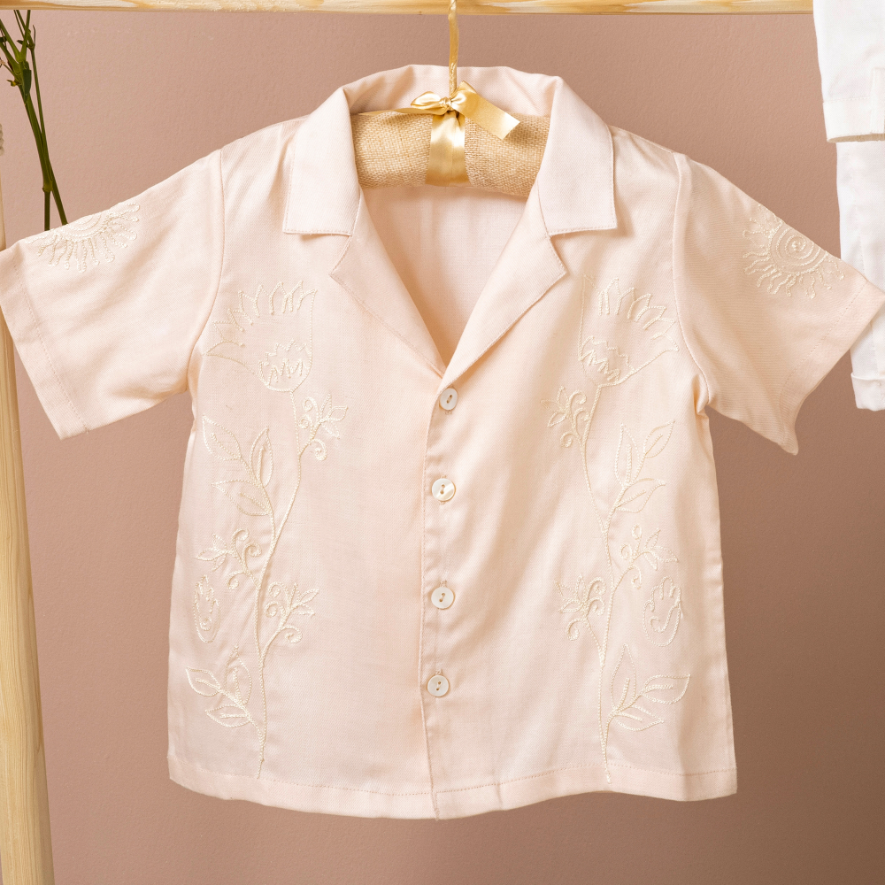 Baby Forest Poshaak Embroidered Shirt with Trouser Set