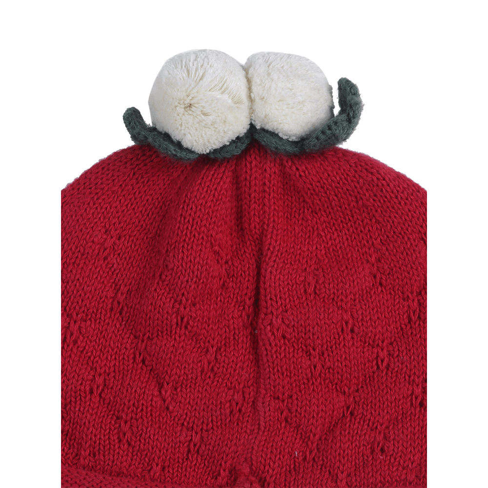 The Baby Trunk Red Christmas Knitted Beanie Cap For Newborn Baby