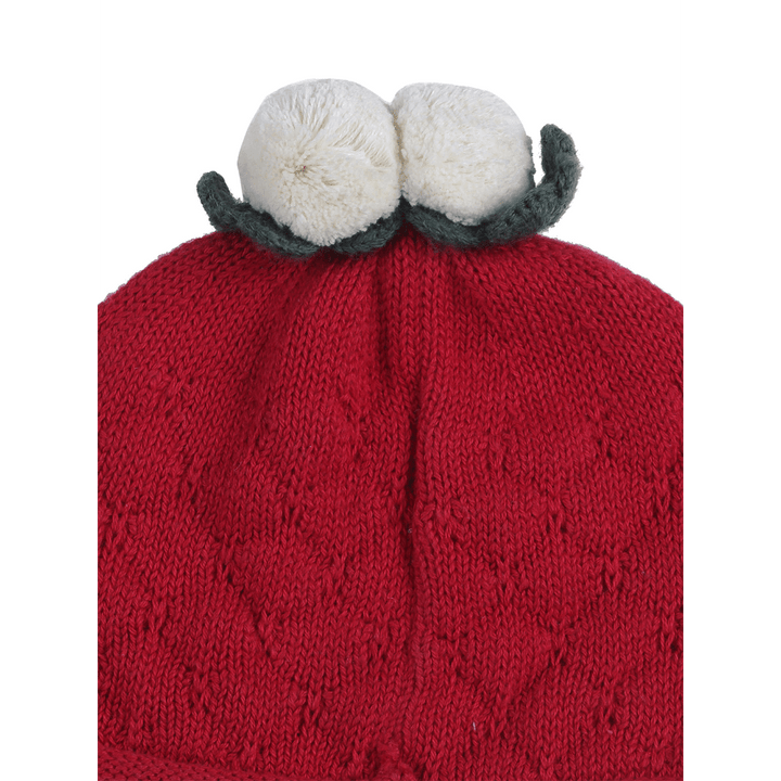 The Baby Trunk Red Christmas Knitted Beanie Cap For Newborn Baby