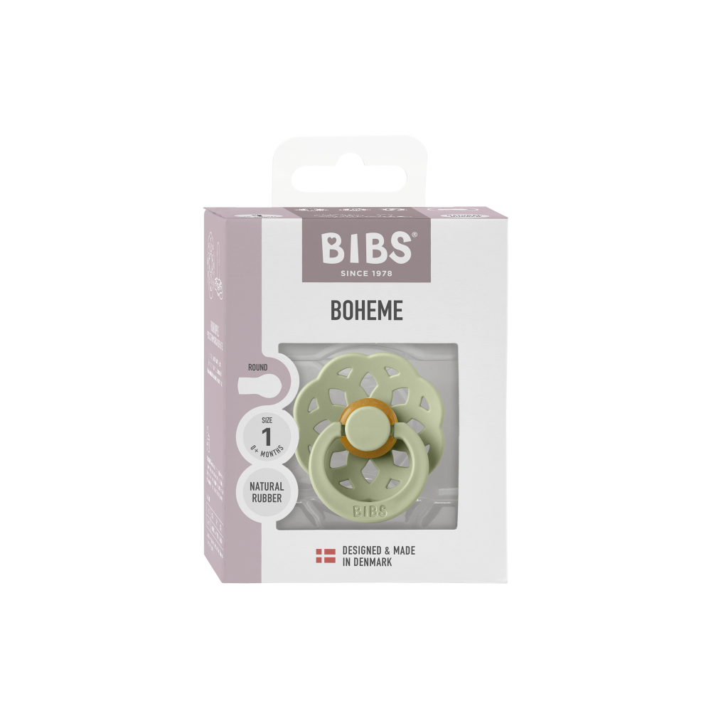 BIBS Latex Round Nipple Pacifier Size 1 - Pack of 1 (Boheme)