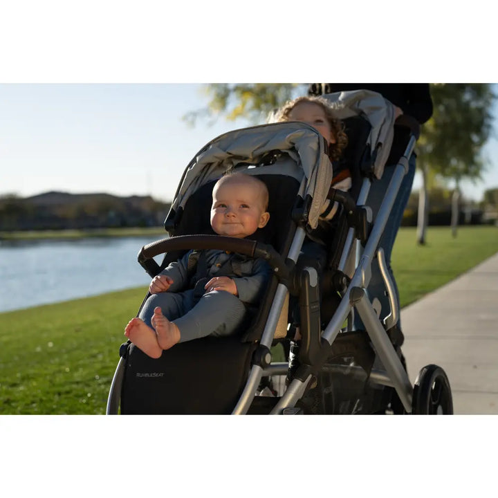 UPPAbaby RumbleSeat V3, Sibling/Twin Seat for Vista V3 Stroller, Multi Seat Configurations, Forward and Rear Facing, Up to 18 kgs - Savannah/Pearl Grey