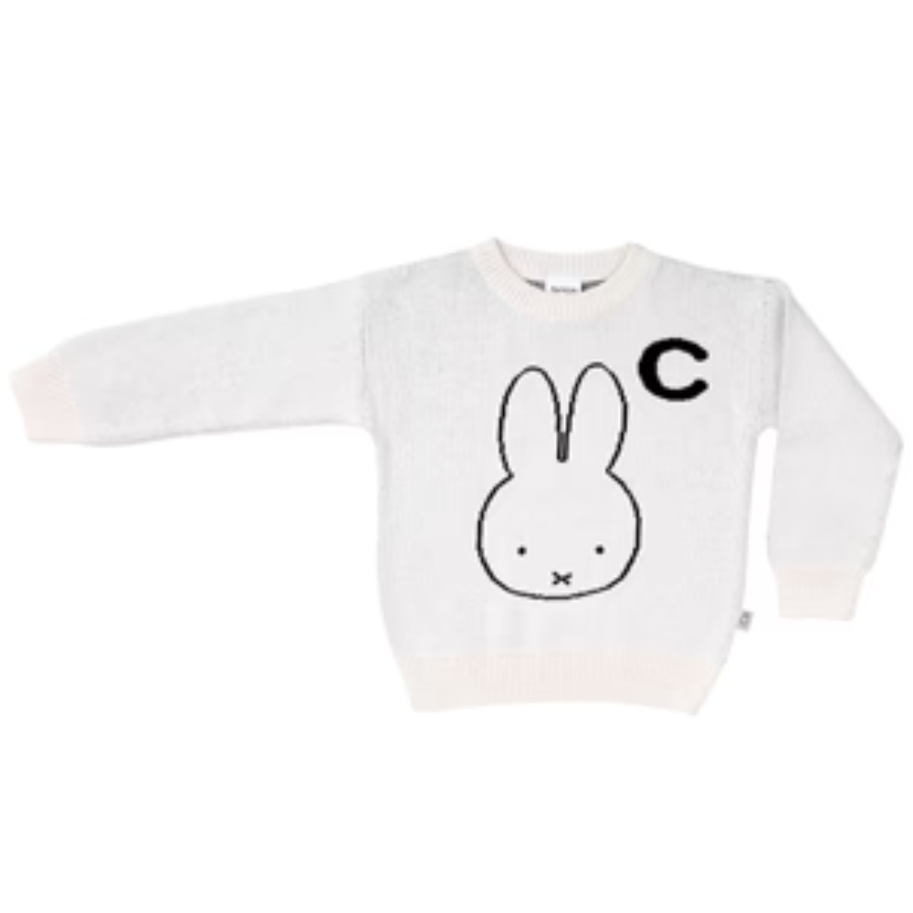 NamelyCo's Personalised Miffy Letter Jumper - Oatmeal