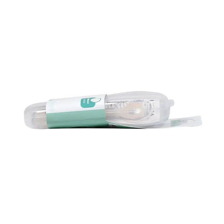 Beaba 2nd Stage Silicone Spoon - Baby Led Weaning Self Feeding Training Spoon with Ultra Soft Tip, Gum Friendly, Ergonomic Handles, BPA Free, Set of 2, Clay/Misty Green, 8m+