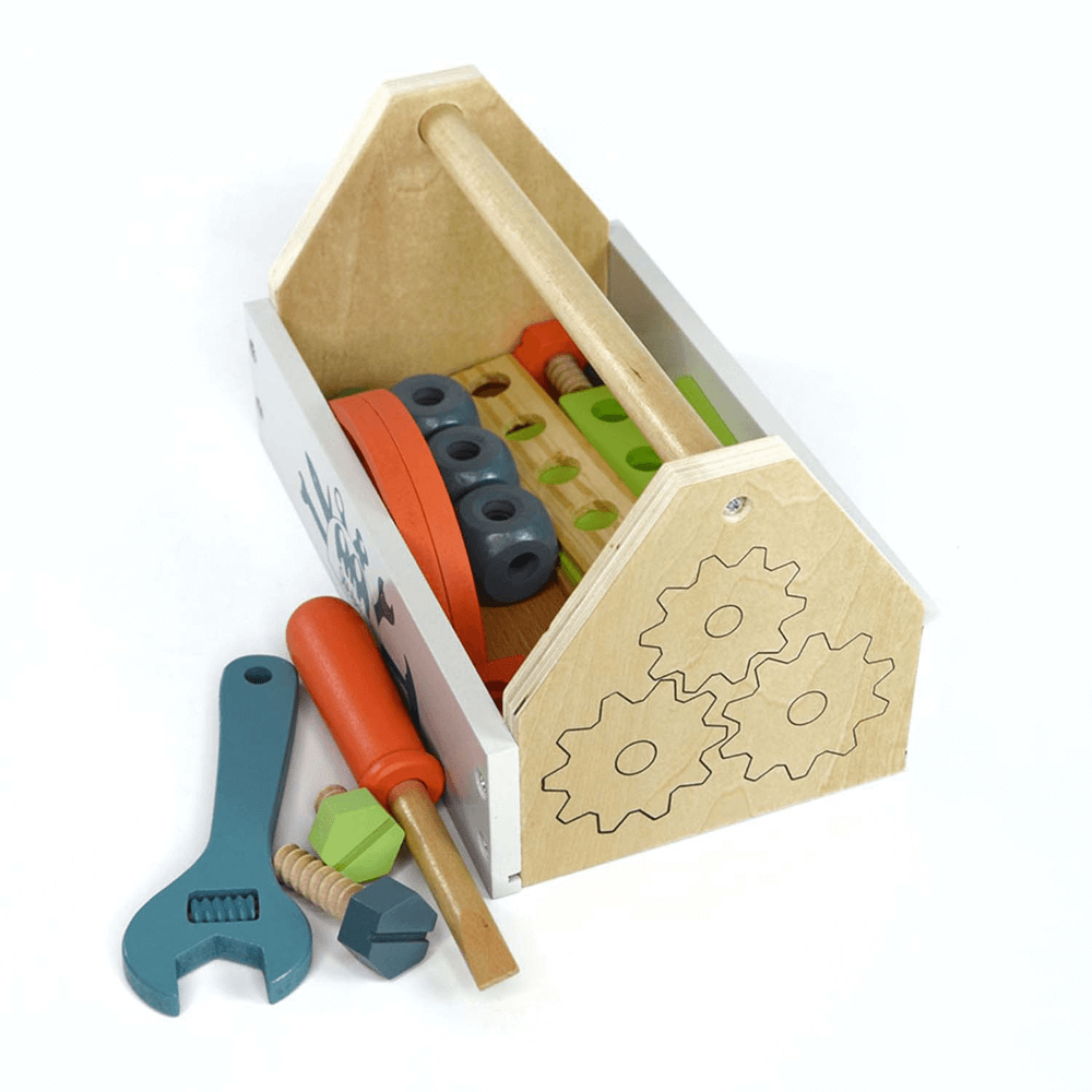 Playbox Pretend Play Toy Wooden Tool Kit - 31 pcs