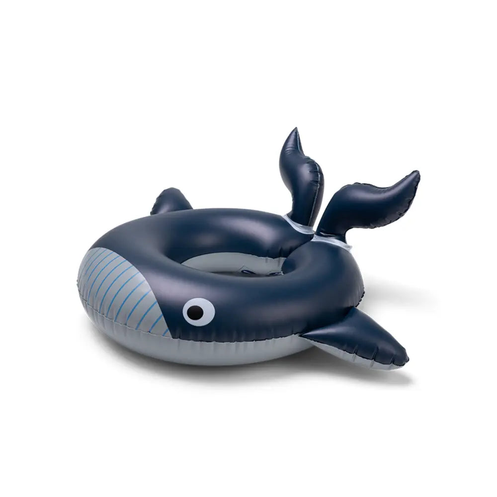 Swim Essentials Swim Ring, Inflatable Kids Pool Float,  Ø 55 cm - Blue Walter Whale