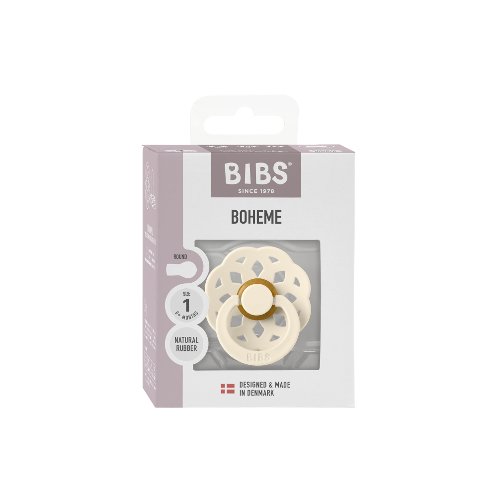 BIBS Latex Round Nipple Pacifier Size 1 - Pack of 1 (Boheme)