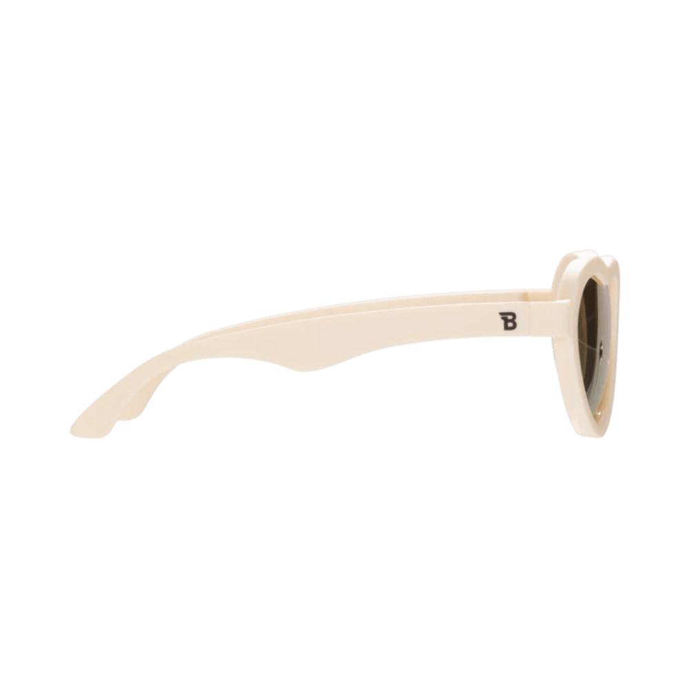 Babiators Polarized Heart Sunglasses: Sweet Cream | Rose Coloured Mirrored Lenses
