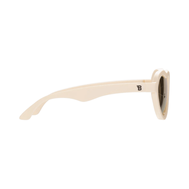 Babiators Polarized Heart Sunglasses: Sweet Cream | Rose Coloured Mirrored Lenses