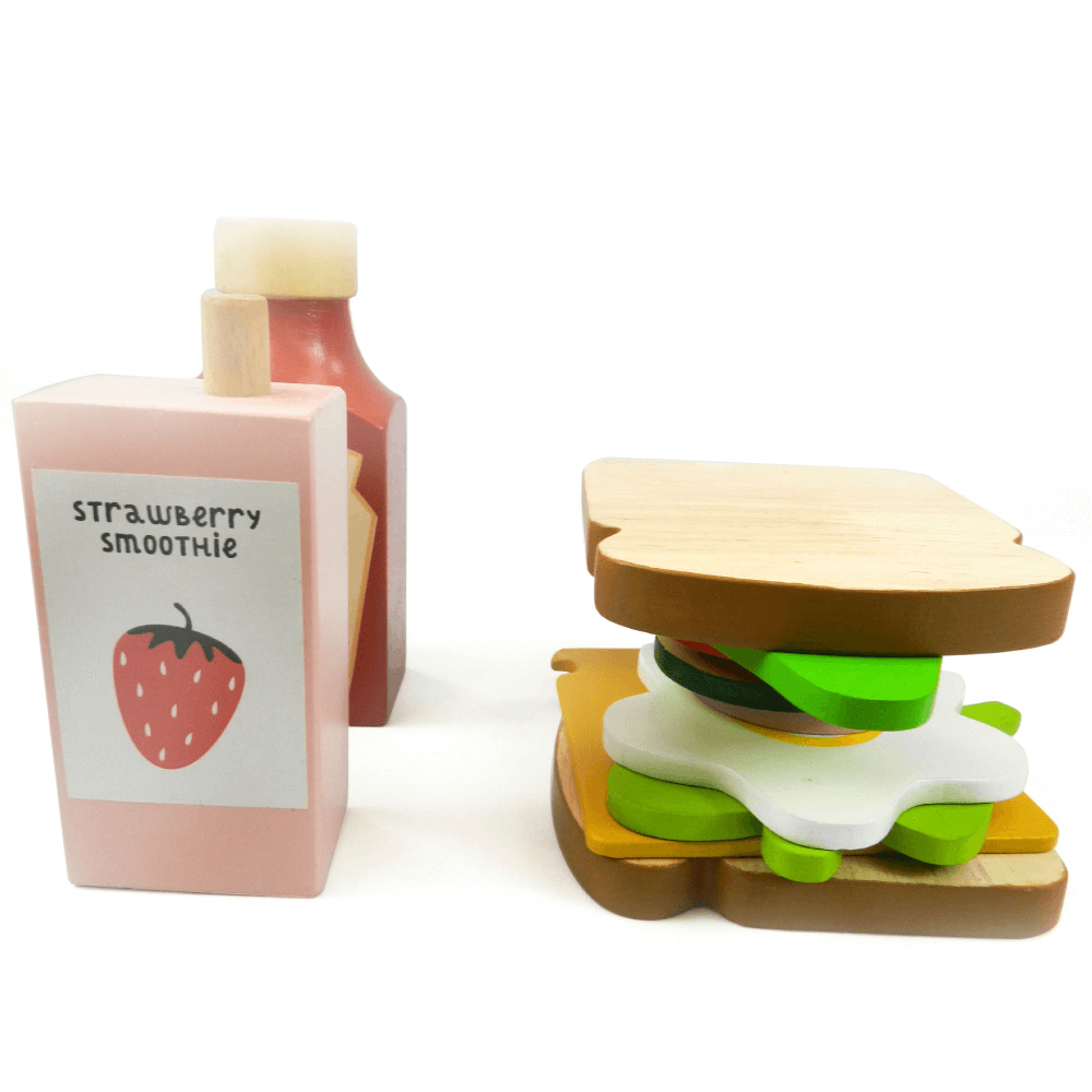 Playbox Toasty House Wooden Play Food - 13 Pcs