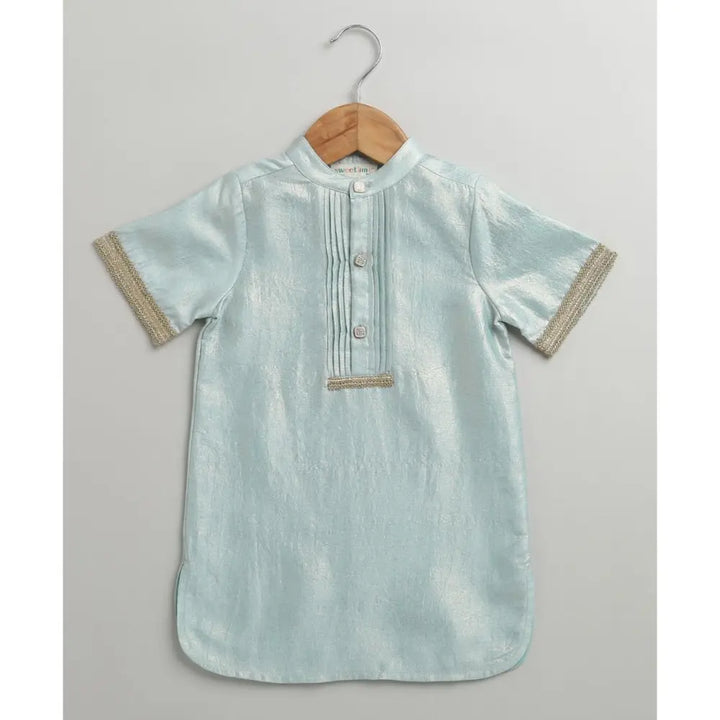 Sweetlime By AS The Crystal Breeze Pleated Set - Sky Blue &amp; White