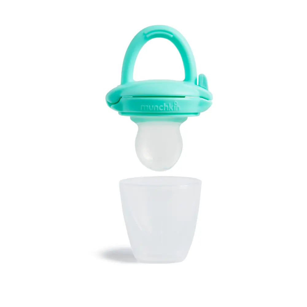 Munchkin Silicone Baby Food Feeder – Self-Feeding Pouch for Purees &amp; Mashed Foods, BPA-Free, 4+ Months - Mint