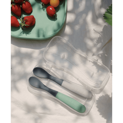 Beaba 1st Stage Silicone Spoon (Set of 2) - Mineral