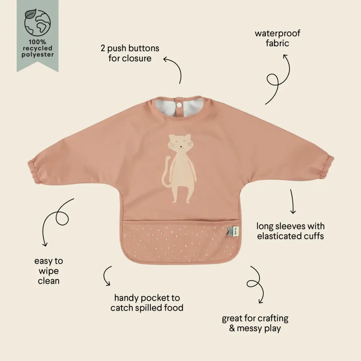 Trixie Waterproof Long Sleeve Bib - Mrs. Cat