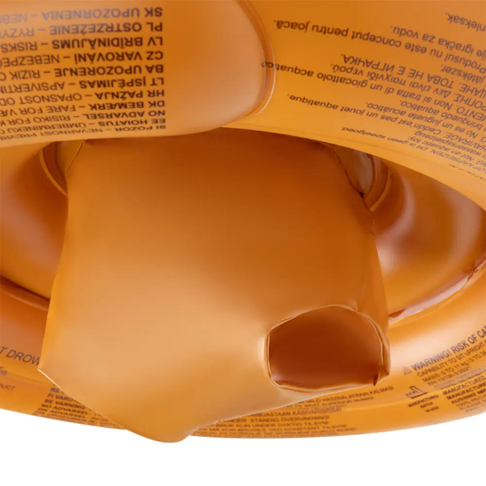 Swim Essentials Baby Float,  Inflatable PVC Baby Swim Seat for Infants 0–1 Year, Brown - Roamer