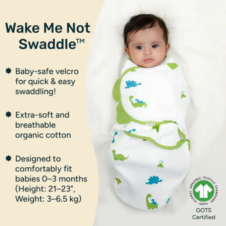 Nintara  Wake Me Not Swaddle| Dino Dreams
