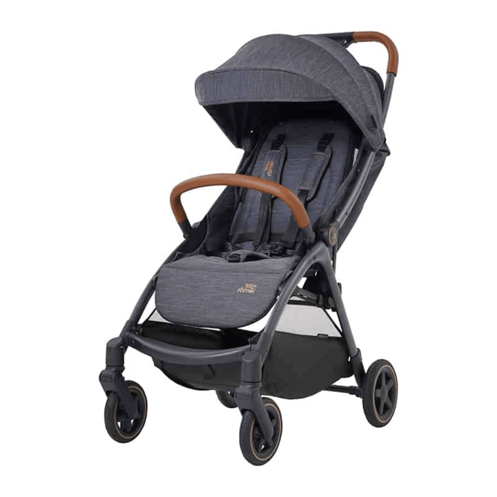 Britax Gravity II, Auto One - Handed Fold Stroller, Birth to 4 years - Marble Blue