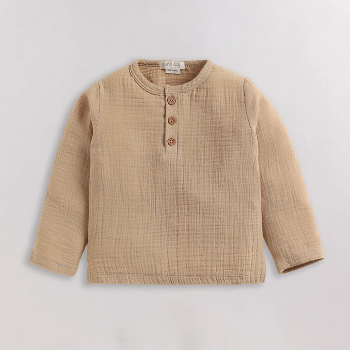 Cot &amp; Candy Baby Organic Boys Cordset - Latte
