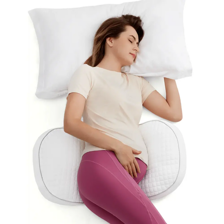 Momcozy Pregnancy Wedge Pillow for Belly Support | Memory Foam - White