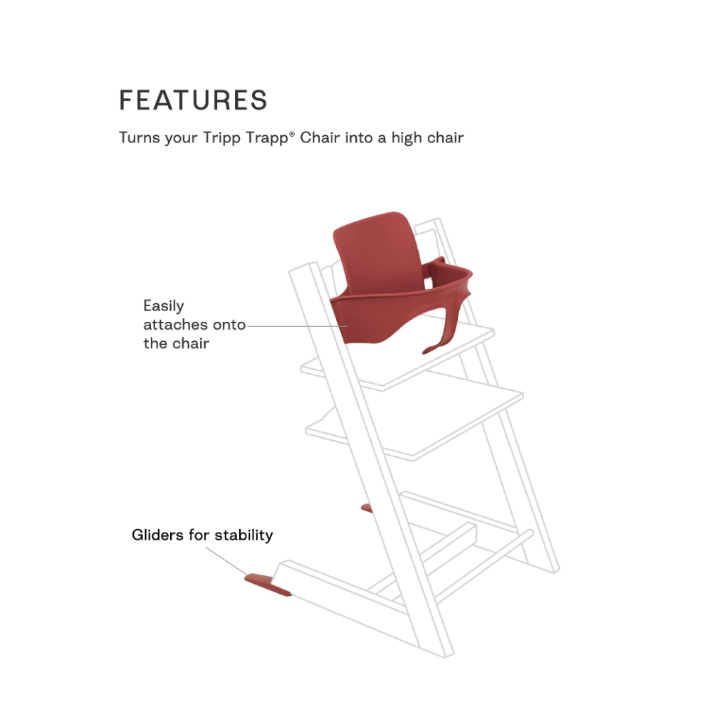 red stokke tripp trapp Stokke Tripp Trapp Baby Set | All Things Baby