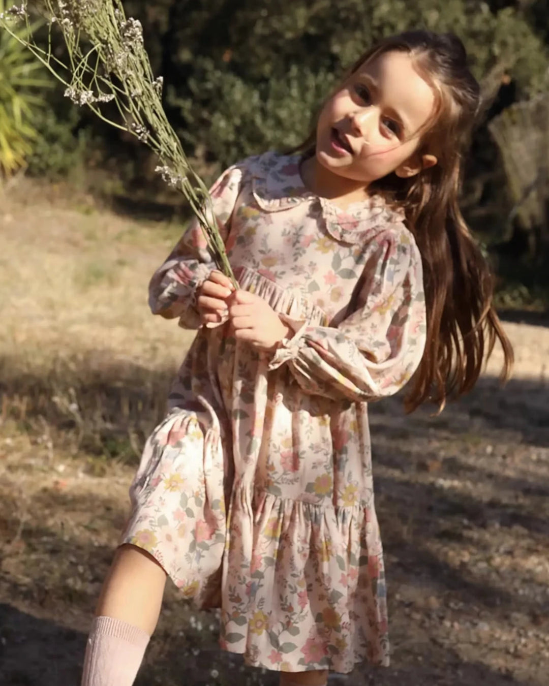 Early Sunday Marguerite Dress For Girls - Bloom