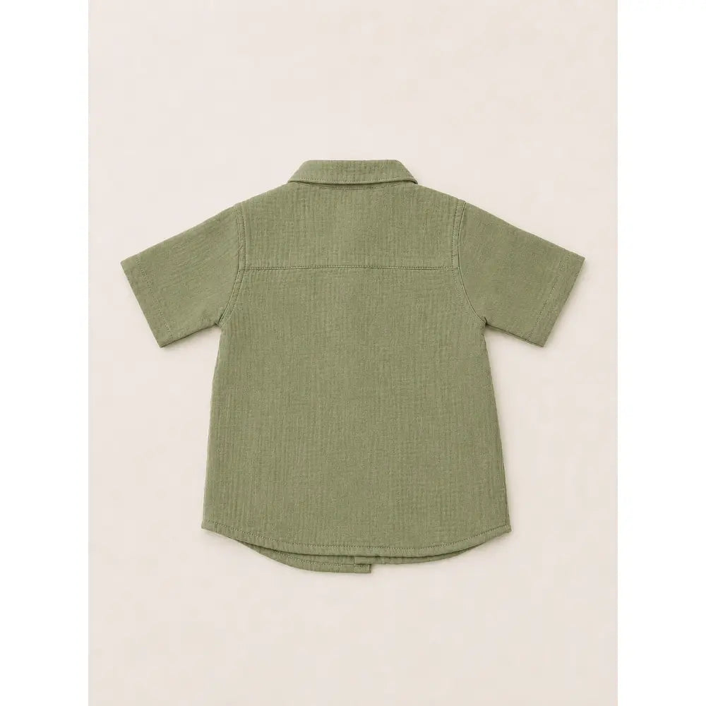 Sweetlime By AS Unisex Organic Cotton Shirt with Yellow Floral Printed Shorts Co-ord Set – Green &amp; Yellow