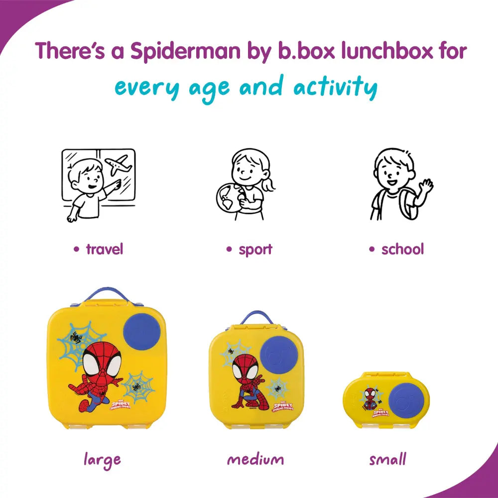 B.Box Kids Lunchbox – 2 Litre, Leak-Proof Bento Style with Gel Cooler Pack, Adjustable Divider &amp; Whole Fruit Compartment – Multicolor