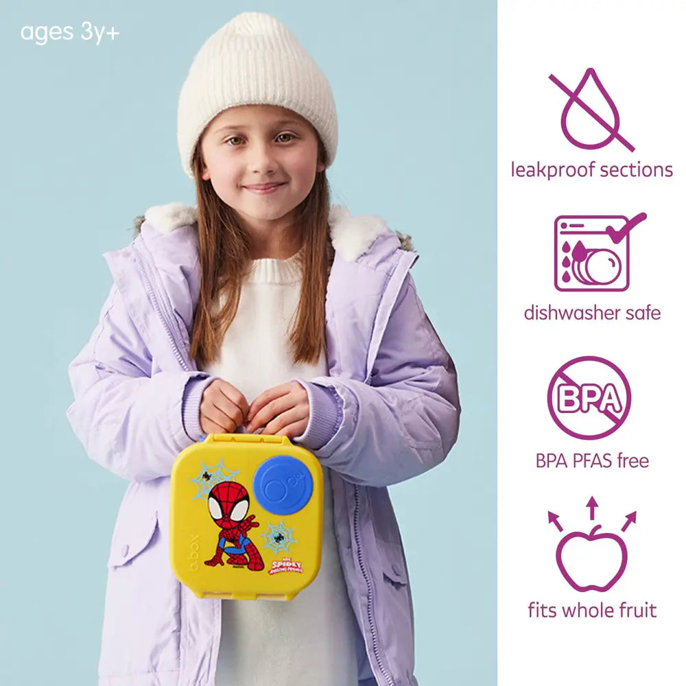 B.Box Mini Lunchbox for Kids – 1L Capacity, Adjustable Divider, Flexi Fruit Holder, BPA-Free – Multicolor