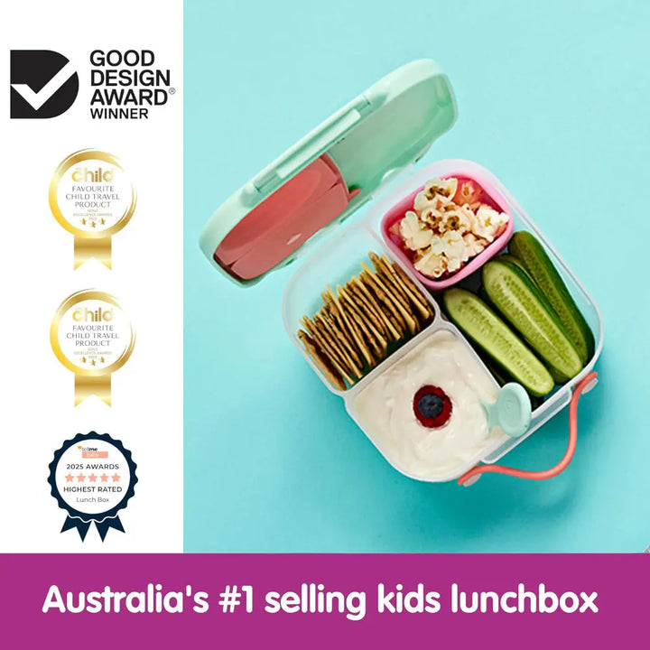B.Box Mini Lunchbox for Kids – 1L Capacity, Adjustable Divider, Flexi Fruit Holder, BPA-Free – Multicolor
