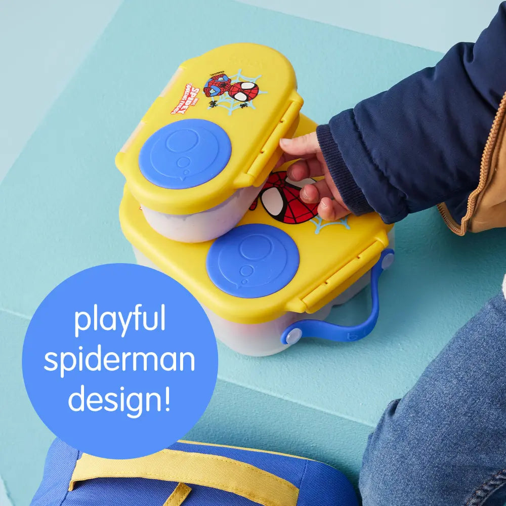 B.Box Snack Box for Kids – Leak-Proof container, 2 Compartments, BPA-Free, Easy to Open &amp; Carry – Multicolour
