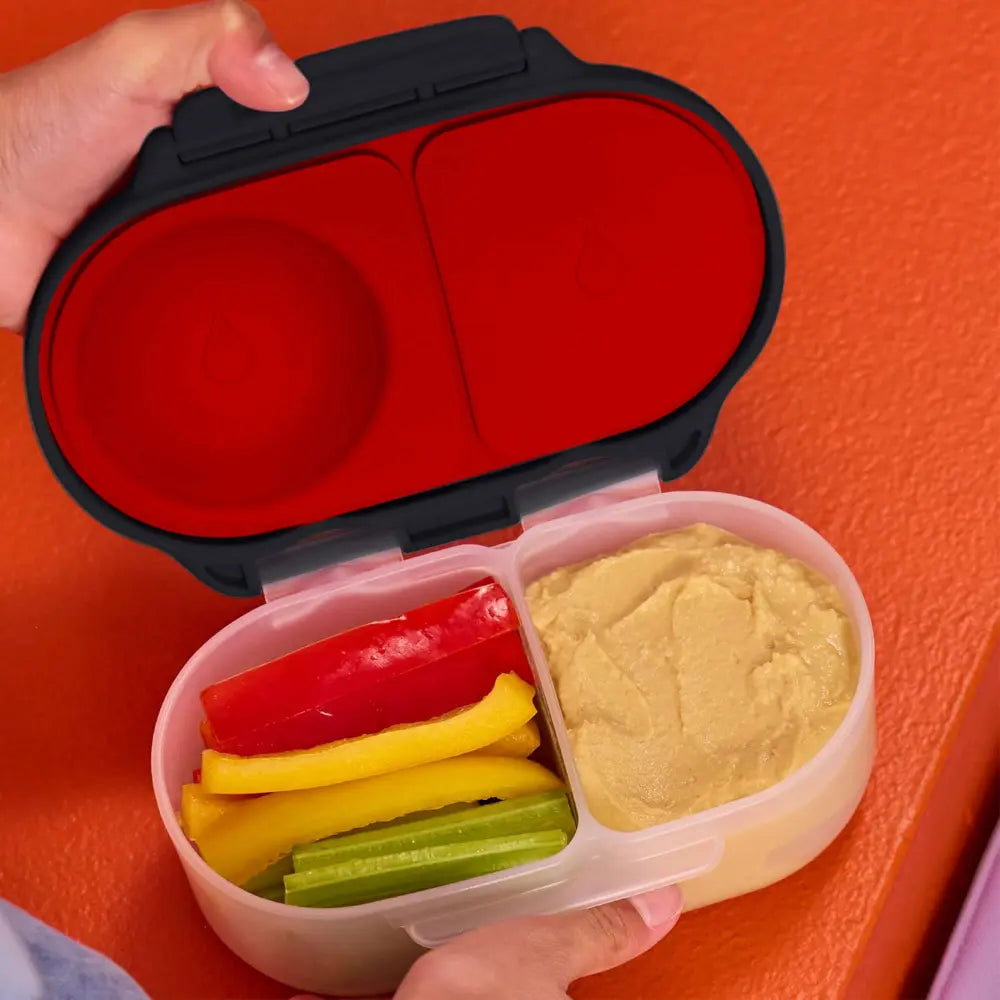 B.Box Snack Box for Kids – Leak-Proof container, 2 Compartments, BPA-Free, Easy to Open &amp; Carry – Multicolour