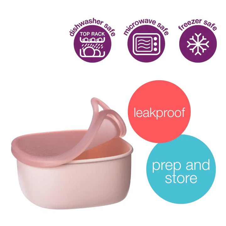B.Box Lunch Tub – Fits Sandwich Compartment, Leak-Proof &amp; Microwave Safe – Berry, 400 ml
