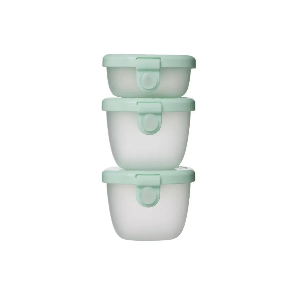 B.Box Snack Tubs - Leakproof, Reusable &amp; Portable Snack Containers Pack of 3 - Forest Green