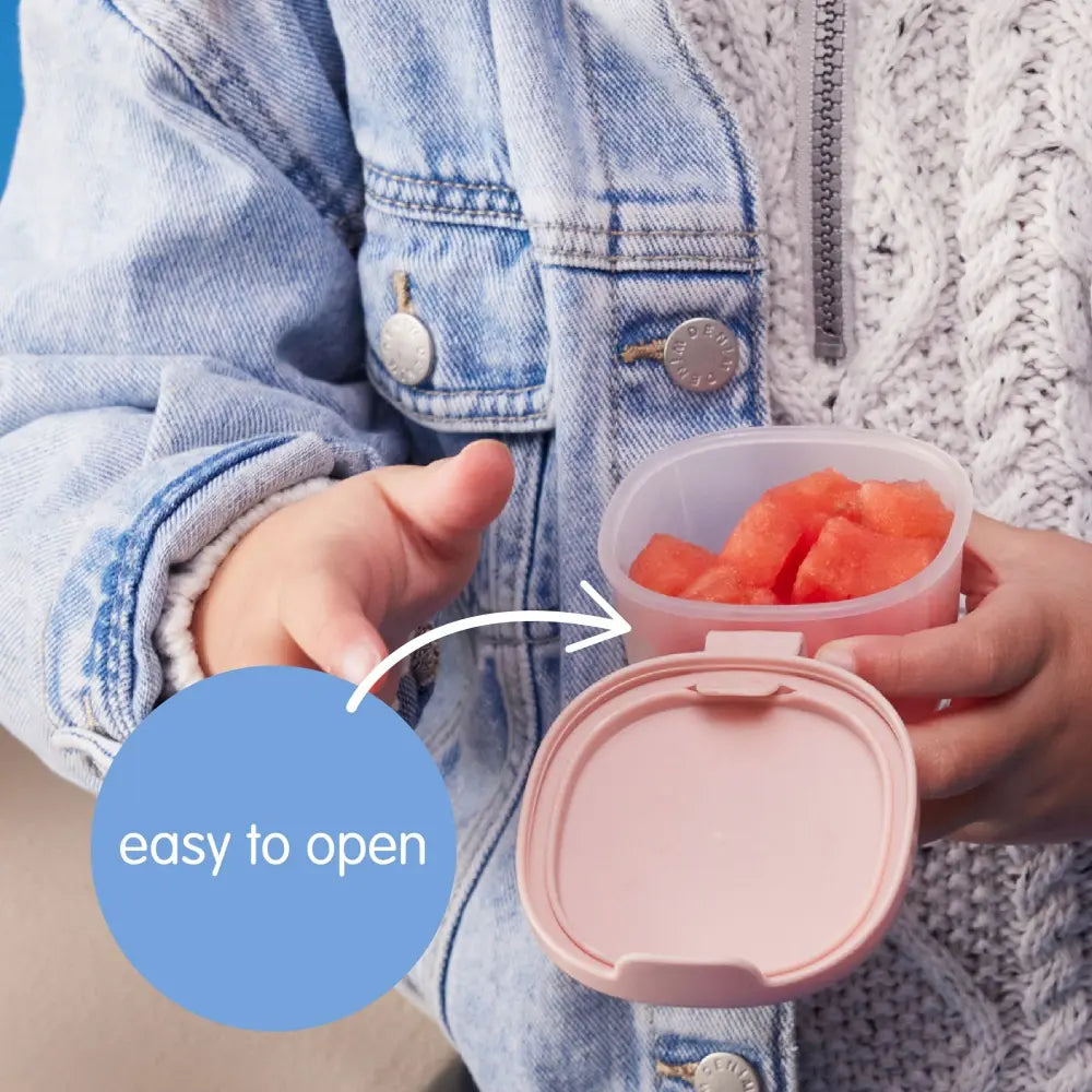 B.Box Snack Tubs - Leakproof, Reusable &amp; Portable Snack Containers Pack of 3 - Forest Green