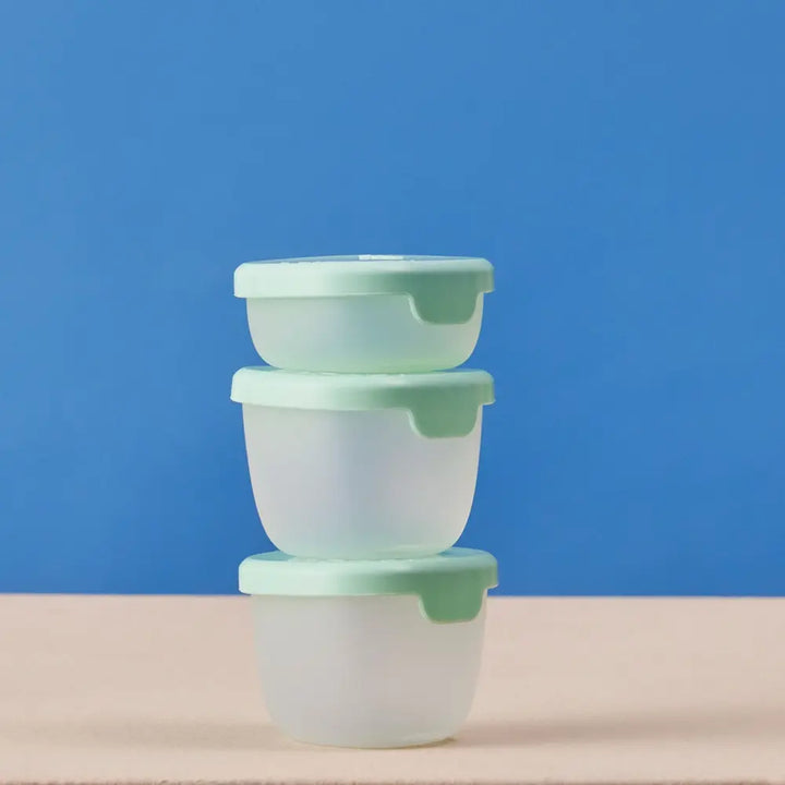 B.Box Snack Tubs - Leakproof, Reusable &amp; Portable Snack Containers Pack of 3 - Forest Green